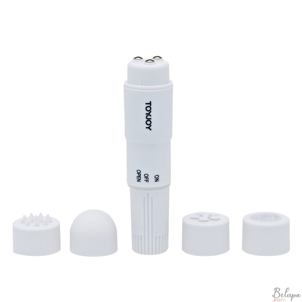 Clitoral Stimulator with 4 Interchangeable Heads ToyJoy 10.5 x 2.5 cm White