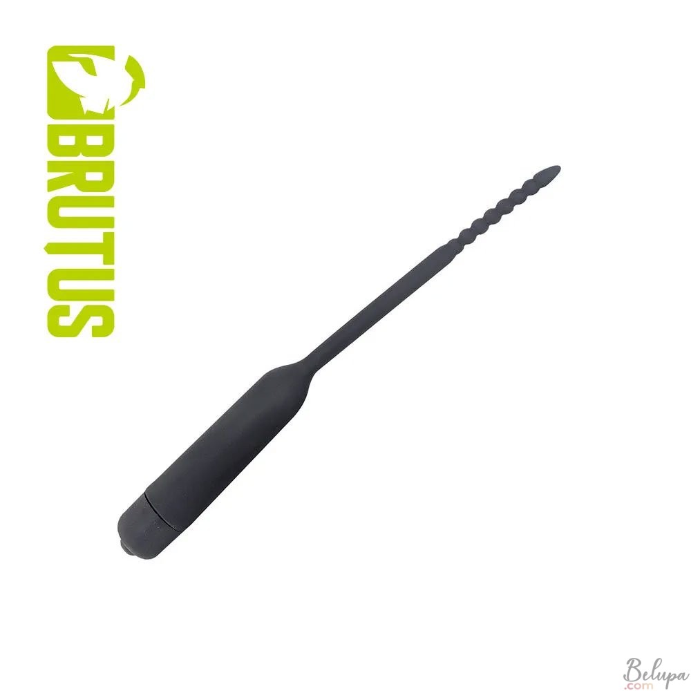 Vibrating Urethral Sound in Silicone TREMBLER 21 x 0.6 cm Black