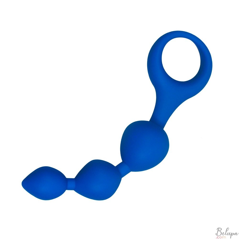 Silicone Anal Beads TRIBALL 15 x 2 cm Blue