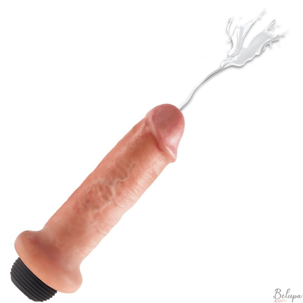 Realistic Ejaculating Dildo King Cock 6" 18 x 4 cm Light Skin