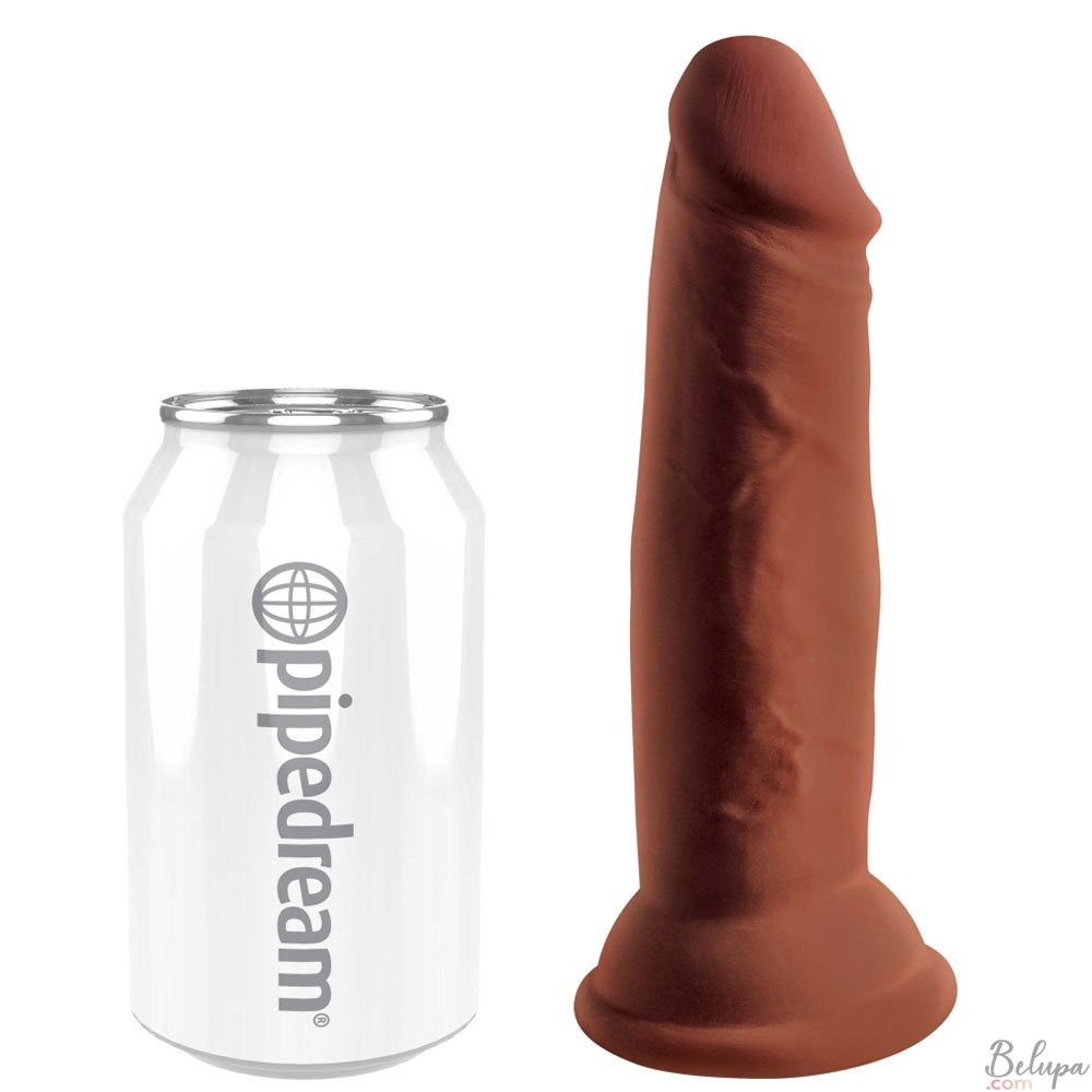 Realistic Dildo King Cock 3D TRIPLE DENSITY 18.4 x 4.3 cm Dark Skin