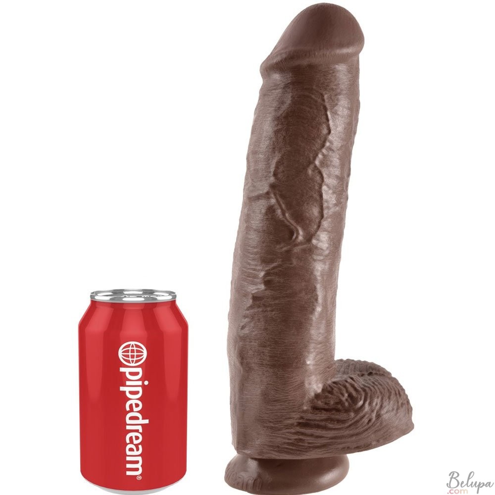 Realistic Dildo King Cock 11" 28.5 x 6.3 cm Dark Skin