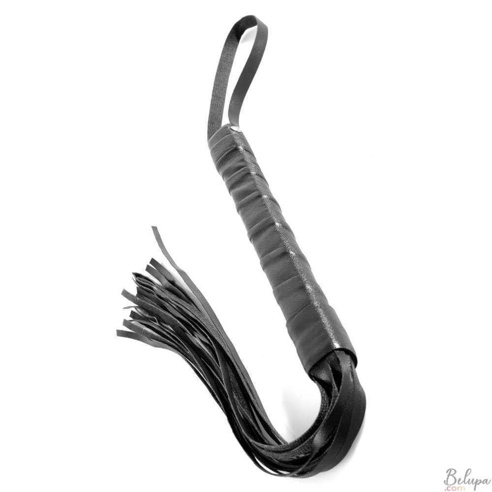 Vinyl Fetish Fantasy Multicord Whip 62 cm Black