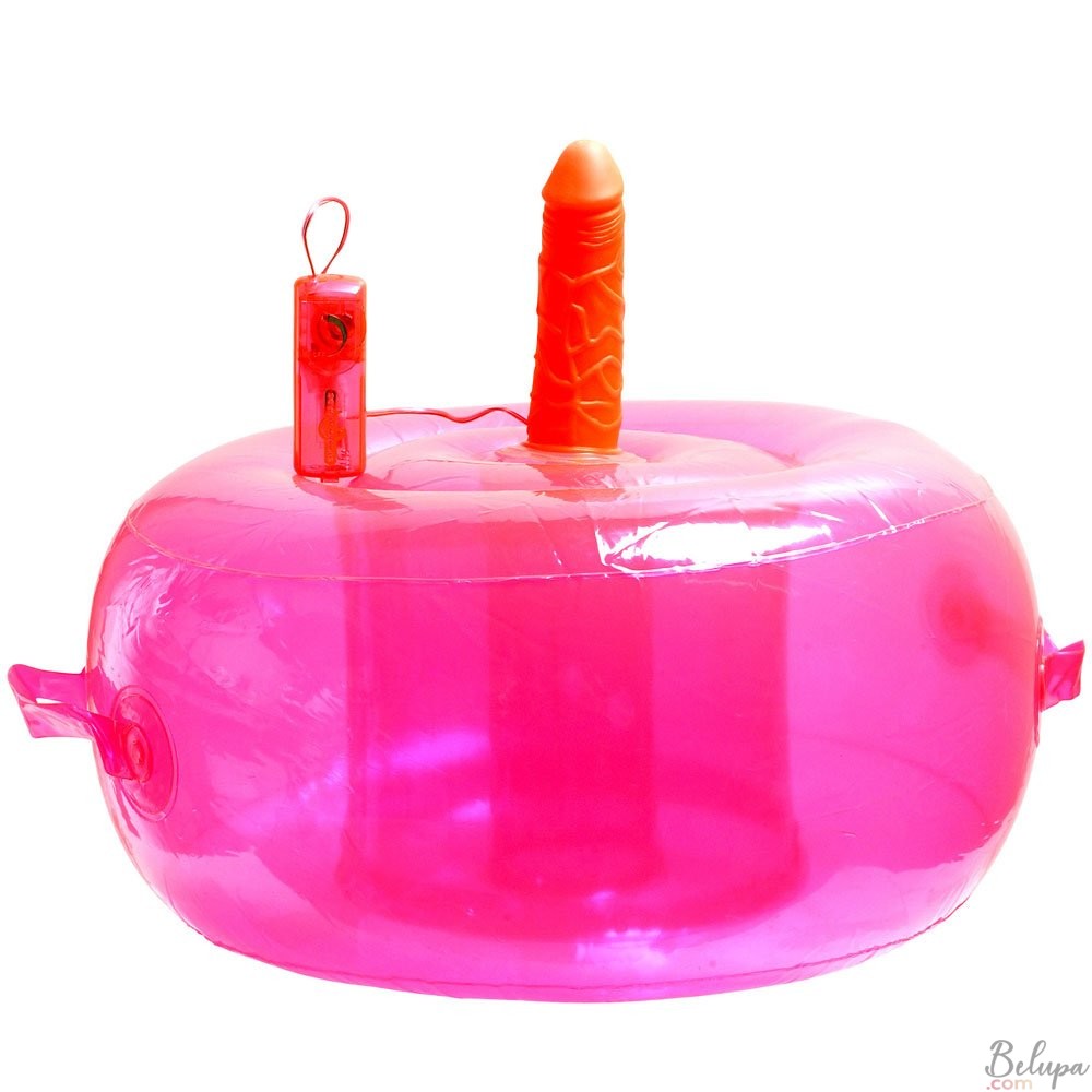 Cushion with Ride-On Realistic vibrator ECSTASY LOUNGE 16 x 4 cm Pink