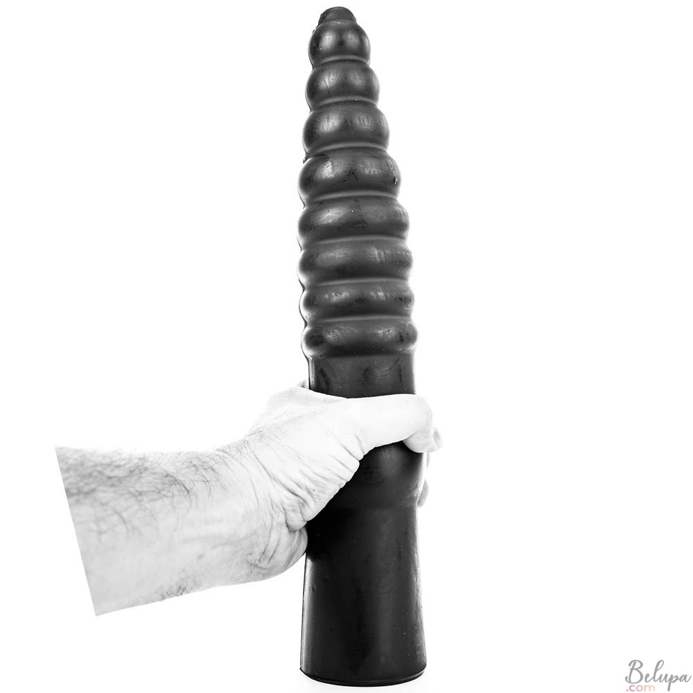 Anal Dildo DRAINER All Black 34 x 6 cm Black