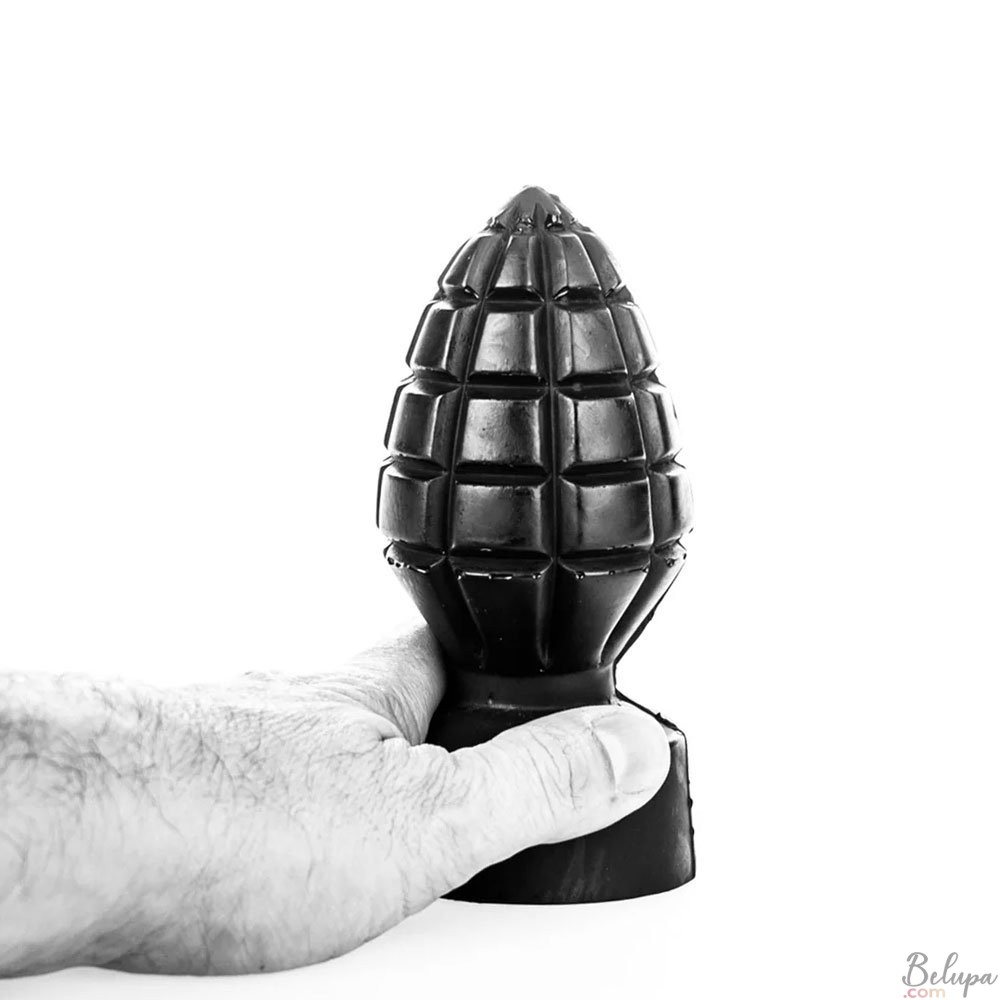 All Black GRENADE Anal Plug 14 x 6 cm Black