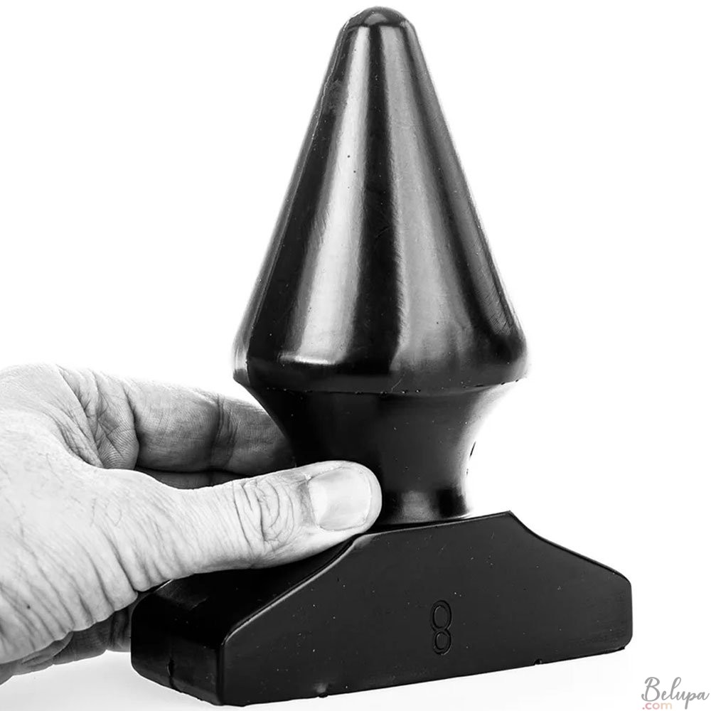 Giant POP 8 All Black Anal Plug 17 x 8 cm Black