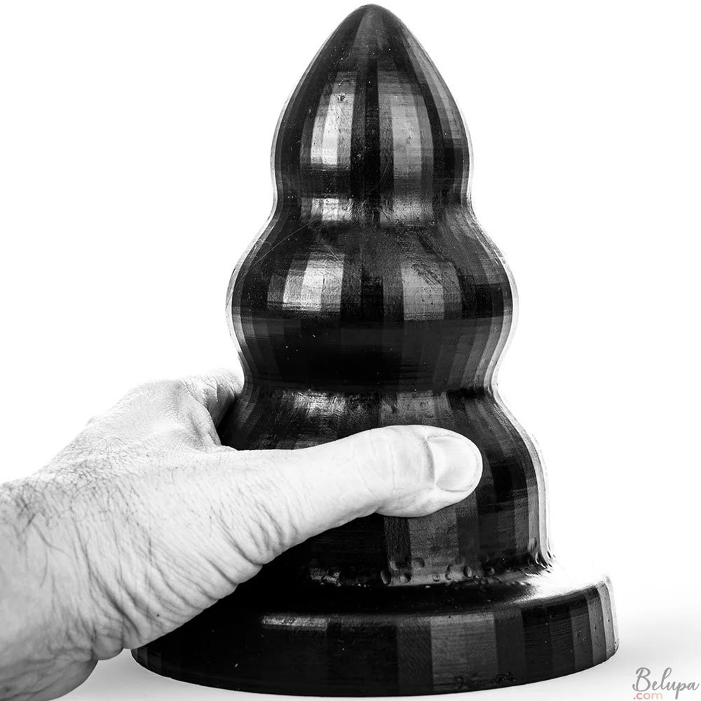 Giant Progressive Anal Plug TRIPLE PLEASURE S 20 x 10.5 cm Black