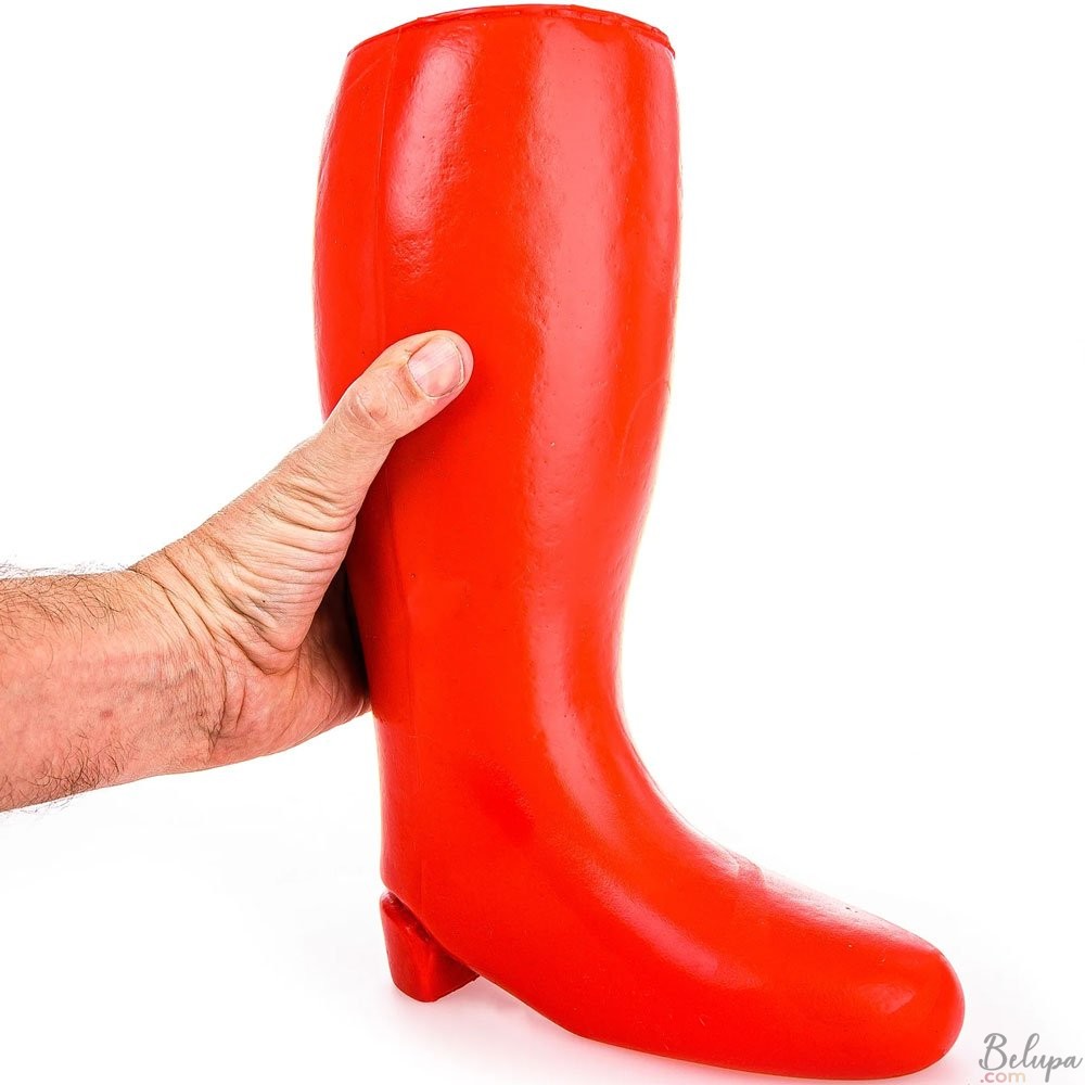 Giant Anal Dildo in the shape of a BOOT BOOTS All Red 31 x 12.5 cm Red