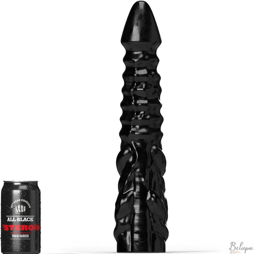 Giant Anal Dildo ALLEZ All Black Steroid 40 x 8 cm Black
