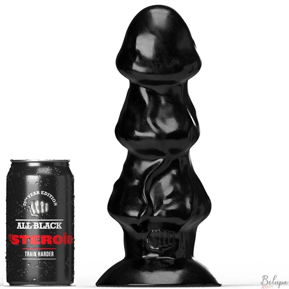 Giant Anal Dildo SHUTTLECOCK All Black Steroid 25.5 x 9.5 cm Black