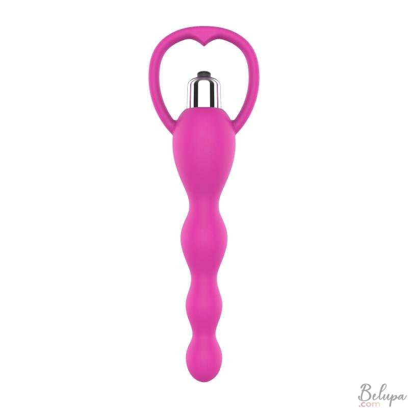 Vibrating Anal Chain in Silicone A-Gusto 14 x 3.5 cm Pink