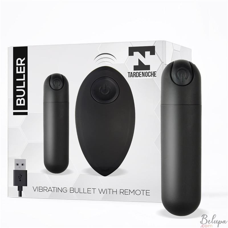 Mini Silicone Bullet Vibrator with Wireless Remote Control BULLER 7.6 x 2 cm Black