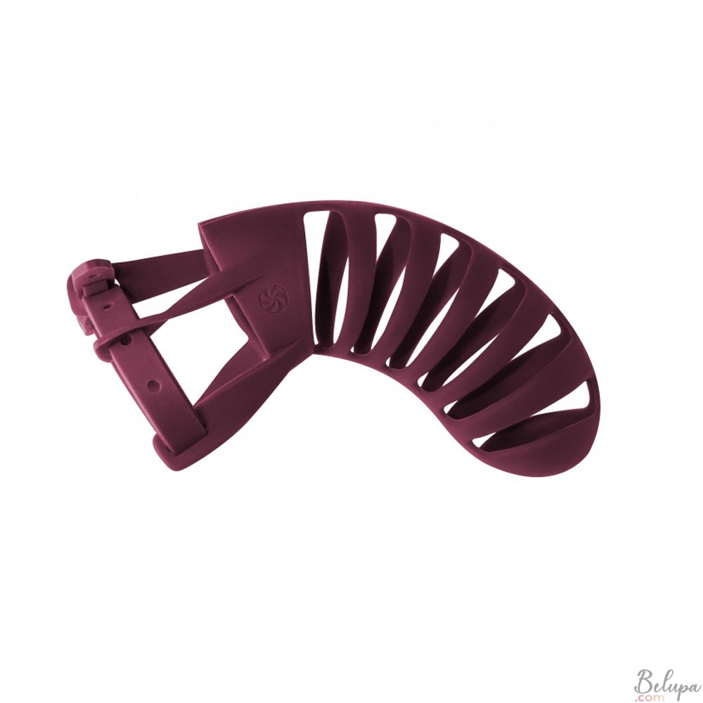 Chastity Belt for Penis with Cage and Noose in Silicone ROMELLO Purple