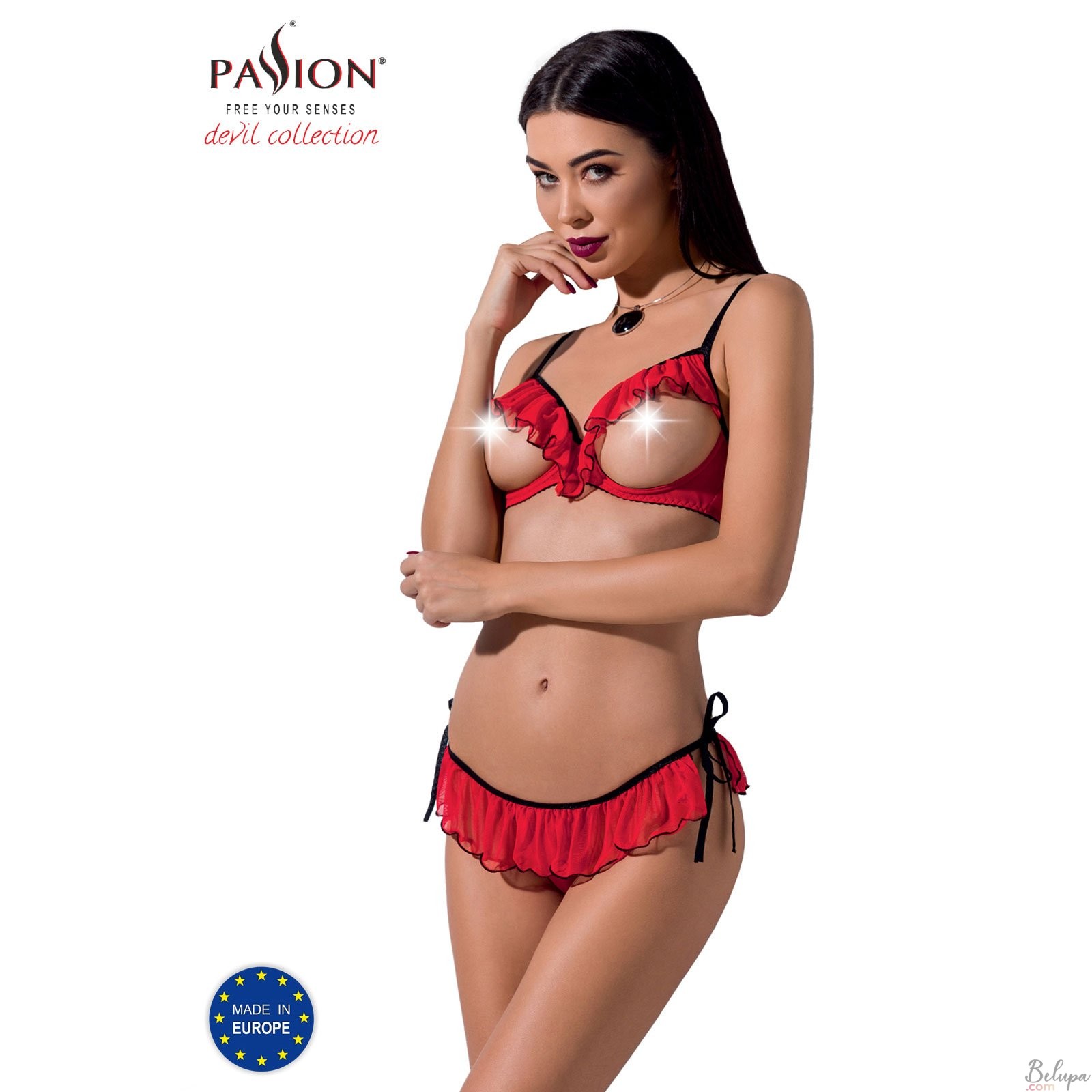 Sexy CHERRY Red Lingerie Set