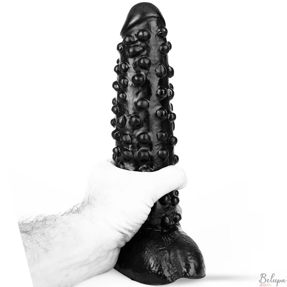 Realistic Ultra Stimulating Dildo GRAEME Dark Crystal, 26.5 x 6 cm, Black