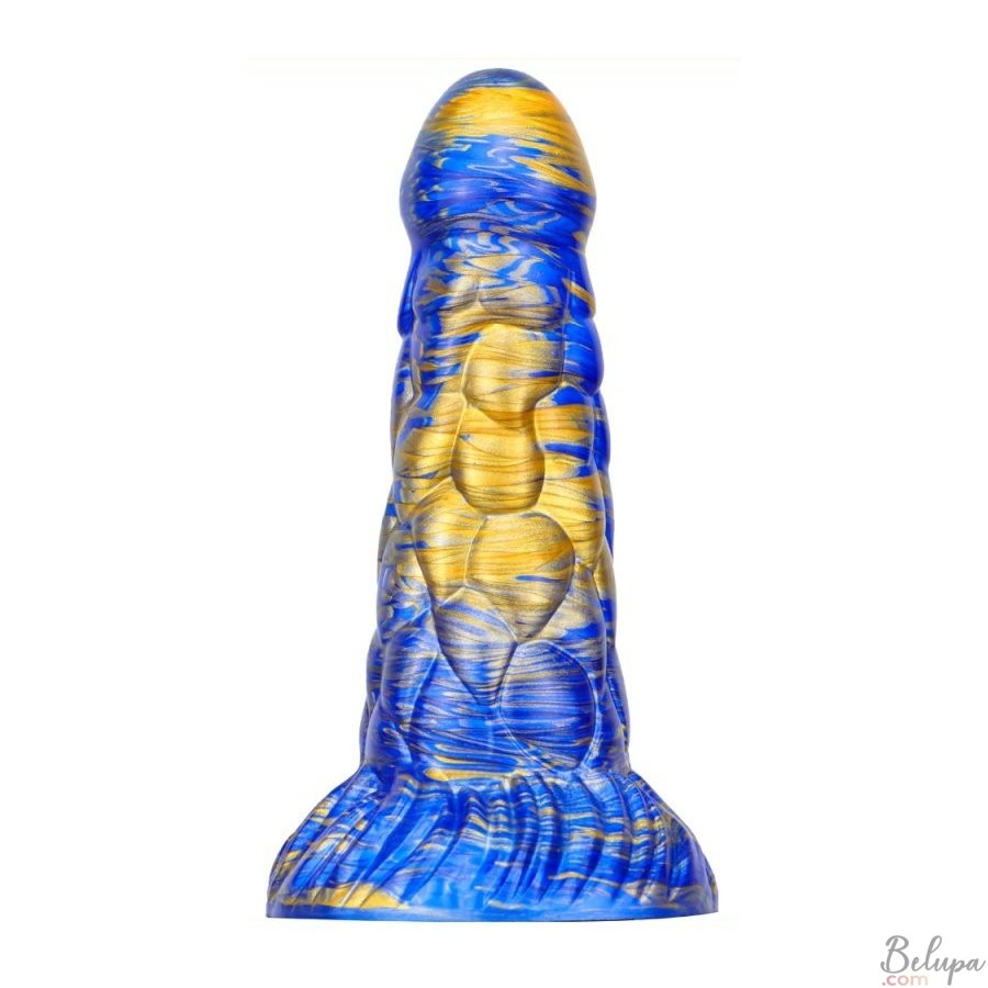 Silicone Dildo CYRIX Blue and Gold 20 x 6 cm