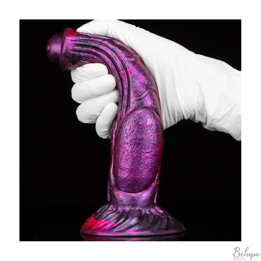 Silicone Dildo JUMBOX Fuchsia and Black 25 x 5.5 cm