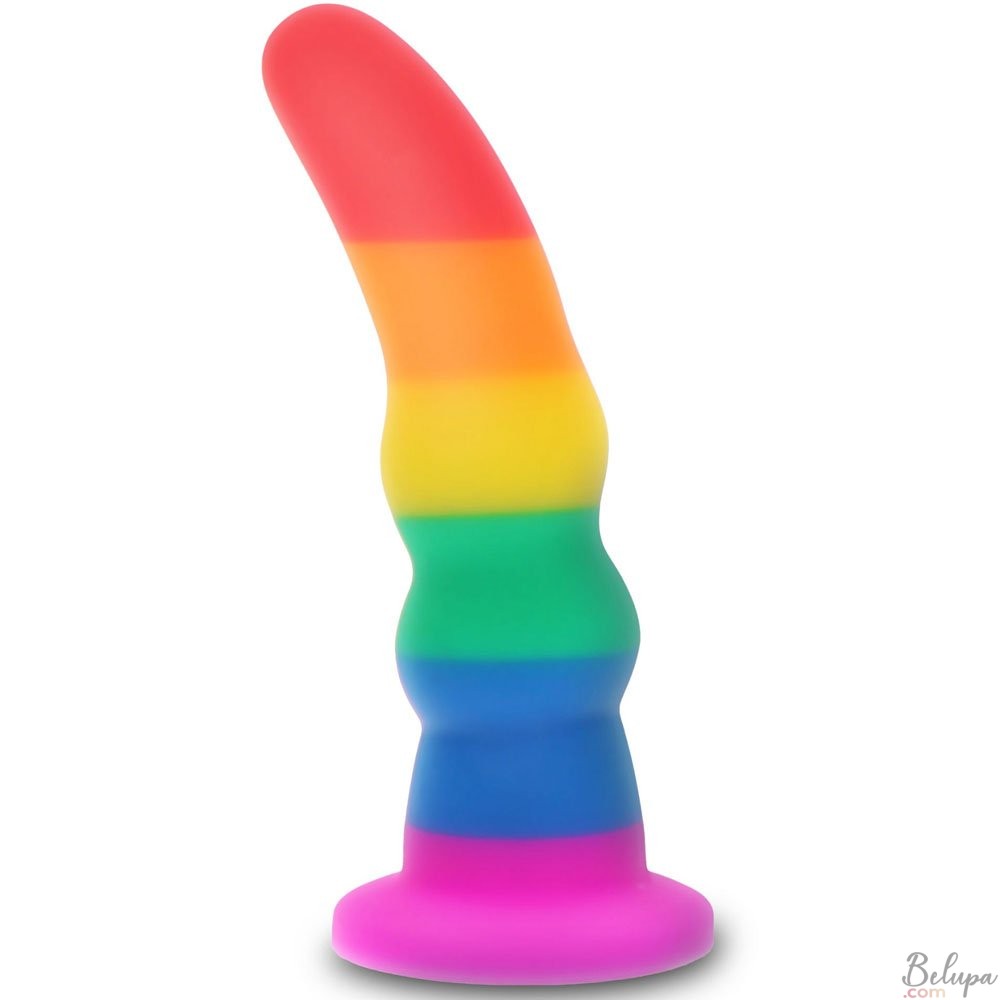 Anal Dildo in Silicone CHEEKY BOYTOY 16 x 3.5 cm Pride color