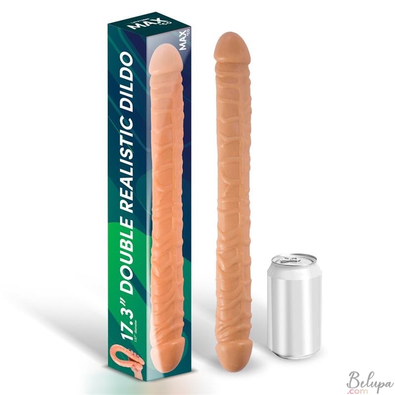 Realistic Double Dildo TRENT 44 x 4 cm Light Skin
