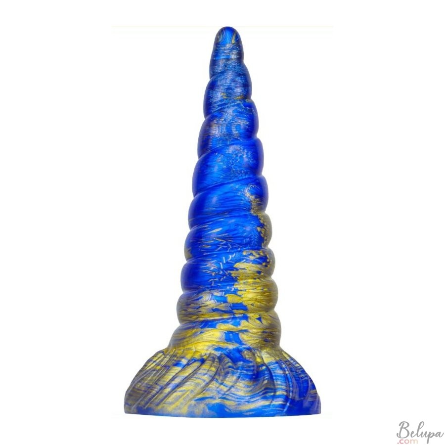 Silicone Dildo UNIX Blue and Gold 21 x 5.3 cm