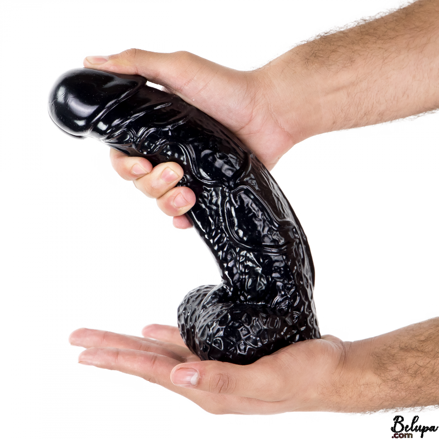 Giant Realistic Dildo with Vac-U-Lock Attachment VEINY Black 26 x 6.5 cm