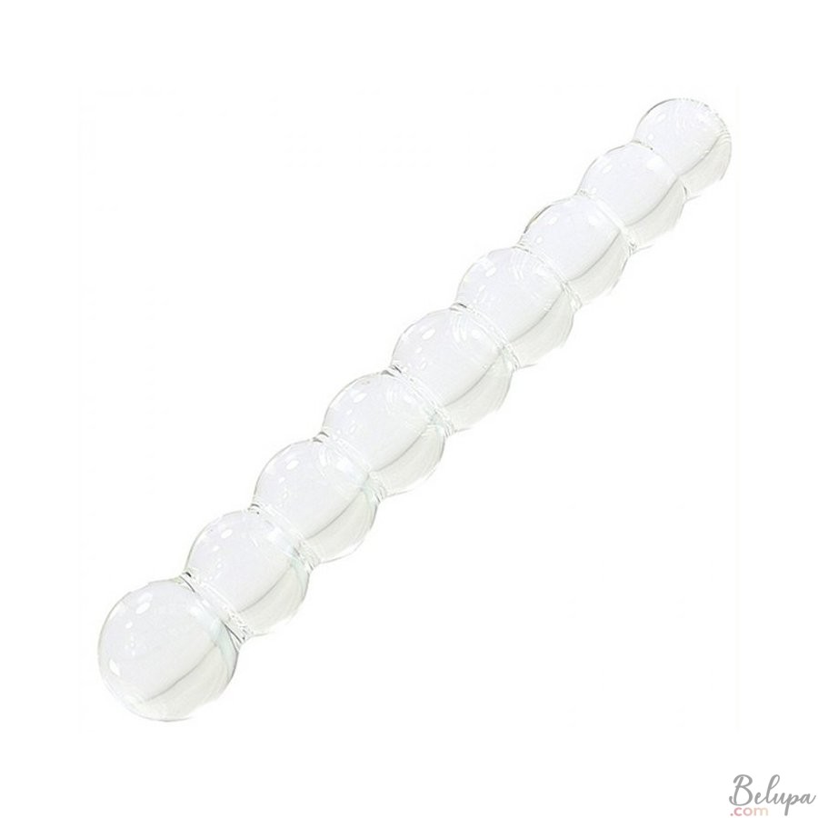 Glass Dildo SNOWBALL Transparent 15.6 x 2 cm