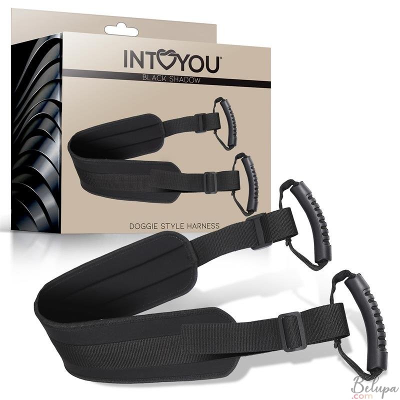 Harness in Vegan Leather for Doggie Style Black Shadow Black
