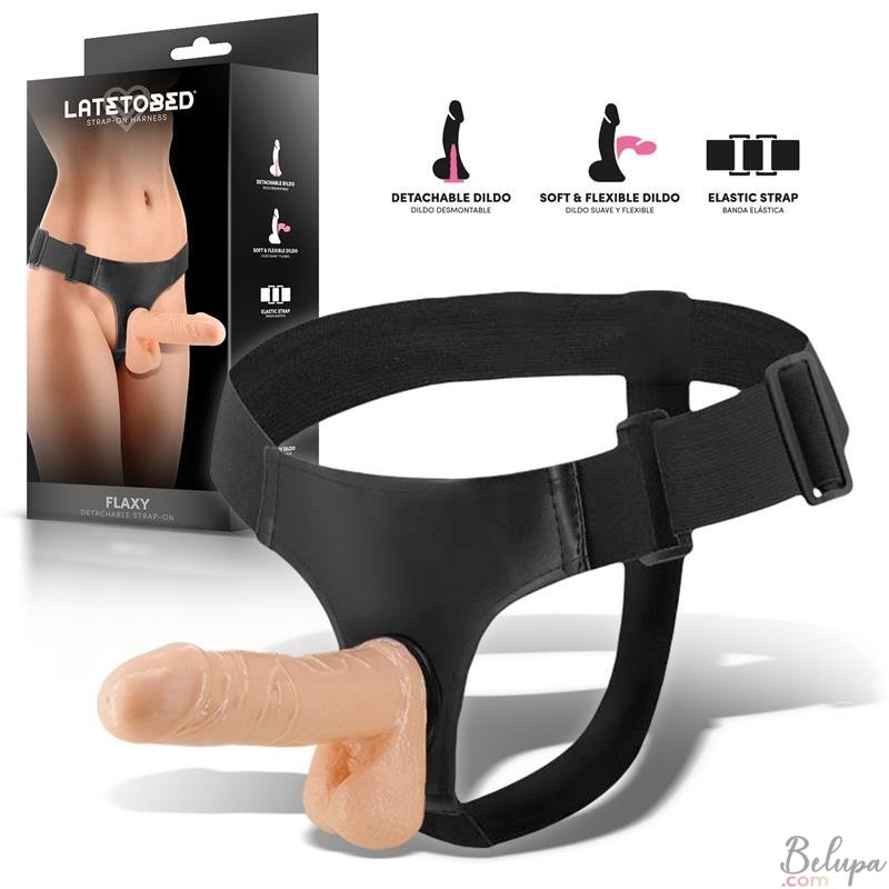 Strap-On with Adjustable Harness and Realistic Dildo 17.5 x 4.3 cm FLAXY Light Skin