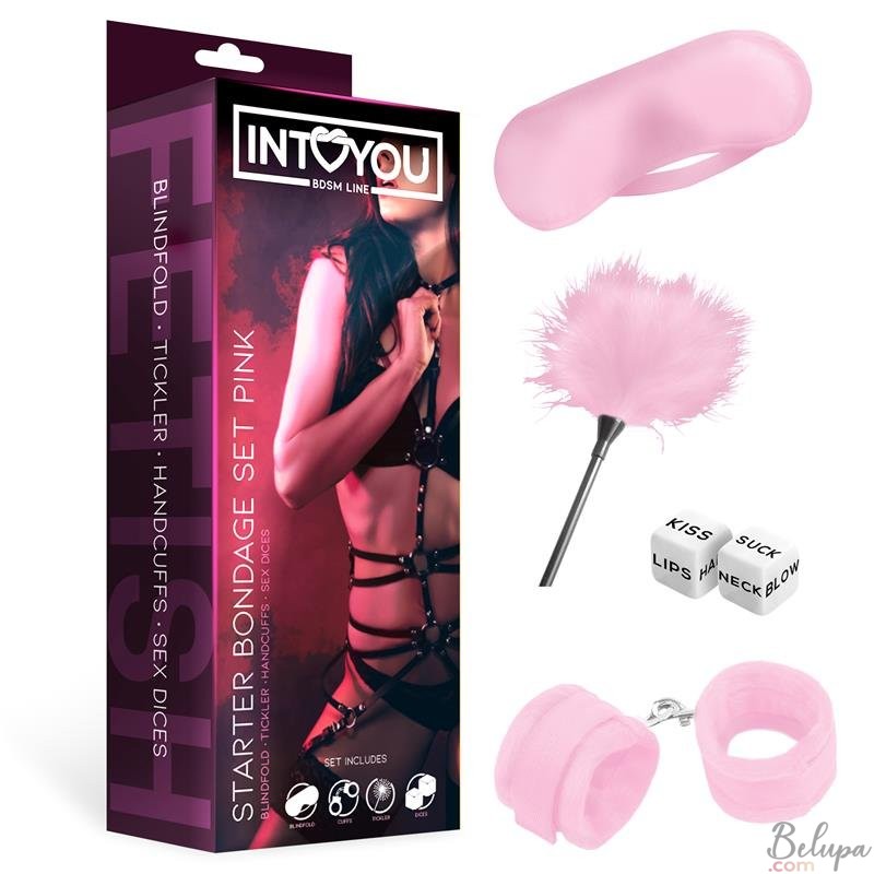 BDSM Line Bondage Kit Set of 4 Pink