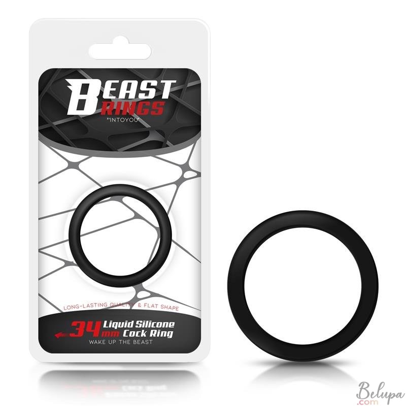 Silicone Cockring 3.4 cm Beast Rings Black