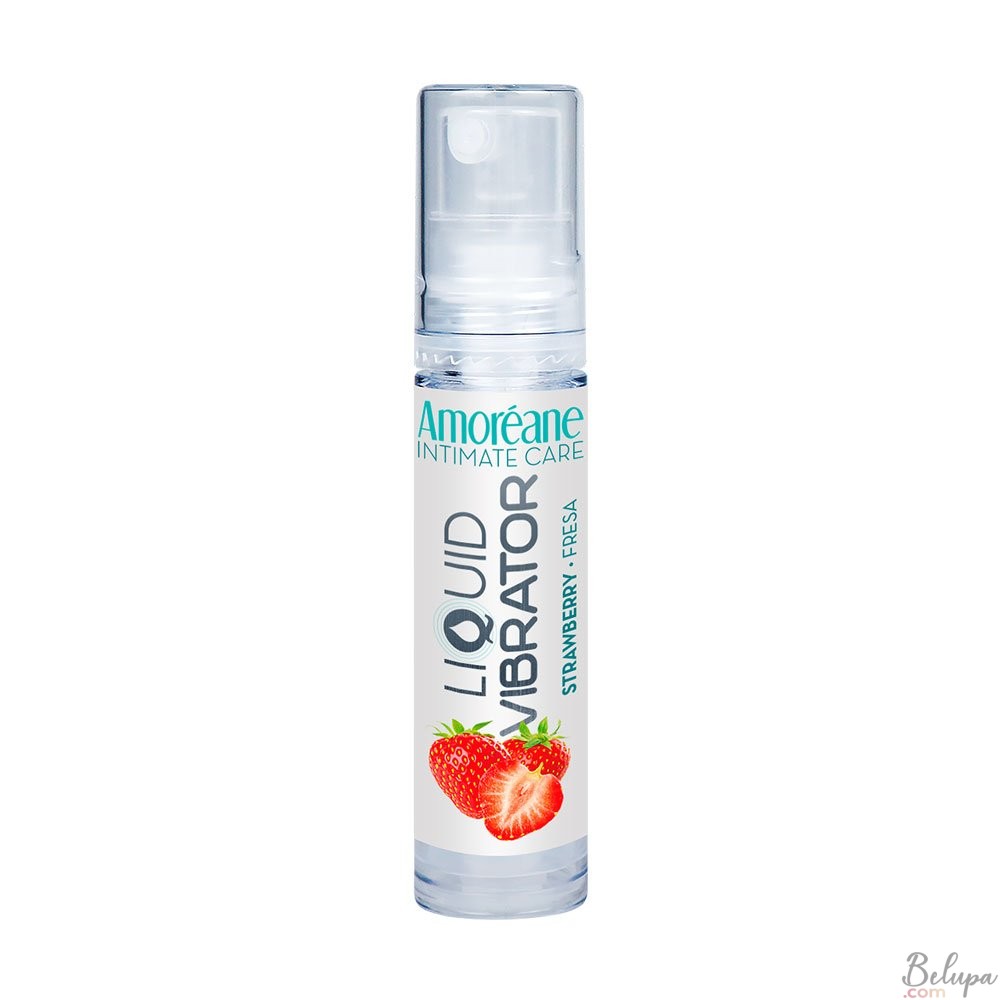 Lubricant Water-Based Vibrating Effect Strawberry flavored Amoréane Intimate Care 10 ml