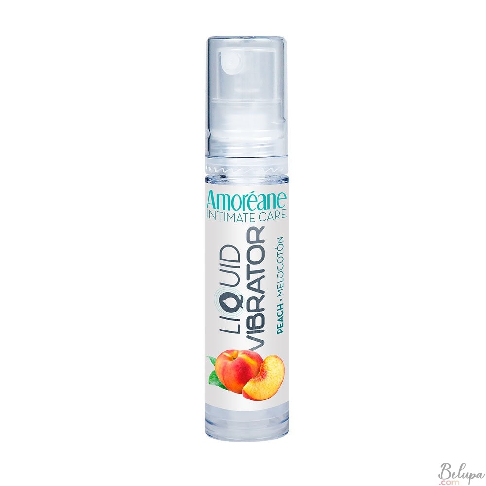 Lubricant Water-Based Vibrating Effect Peach flavored Amoréane Intimate Care 10 ml