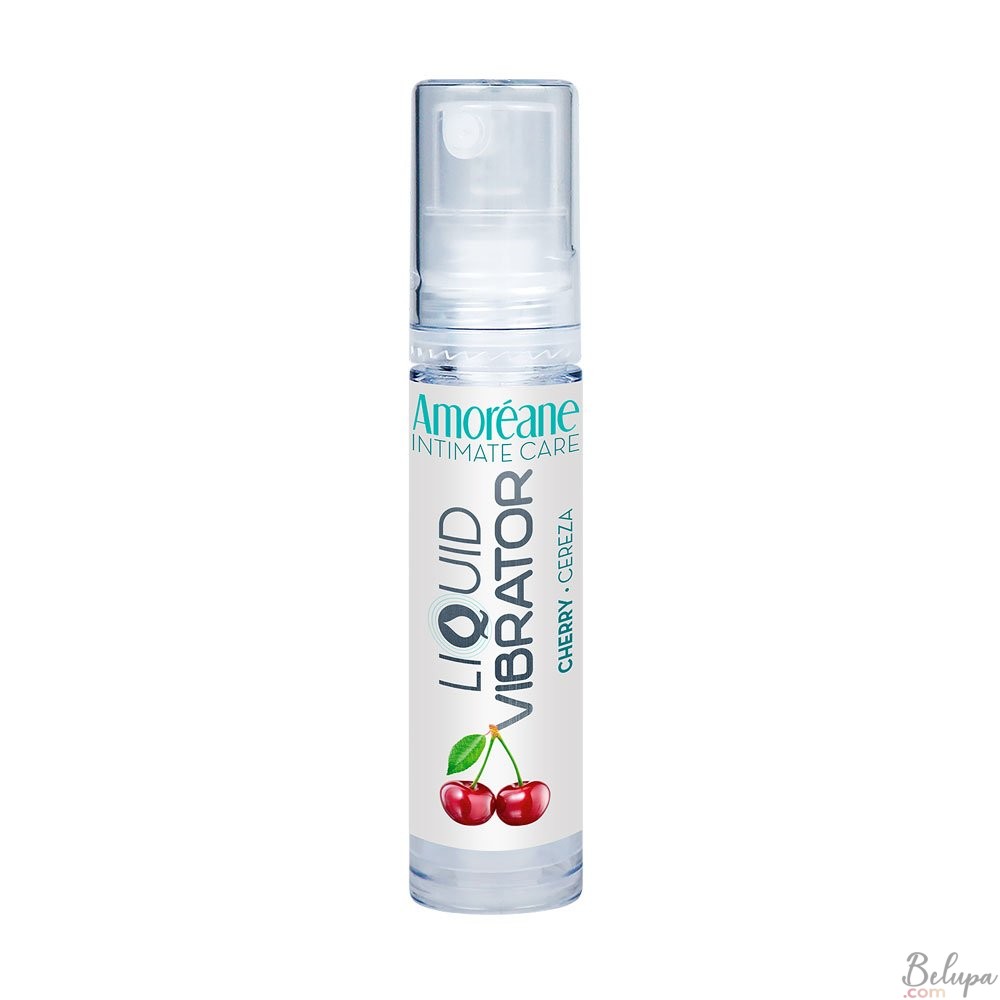 Lubricant Water-Based Vibrating Effect Cherry flavored Amoréane Intimate Care 10 ml
