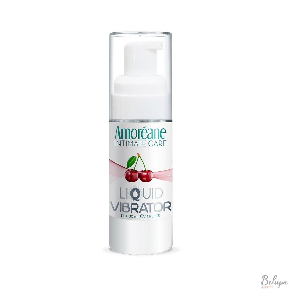 Lubricant Water-Based Vibrating Effect Cherry flavored Amoréane Intimate Care 30 ml