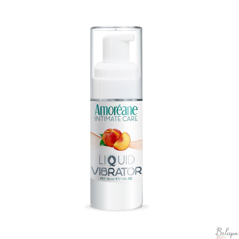Lubricant Water-Based Vibrating Effect Peach flavored Amoréane Intimate Care 30 ml