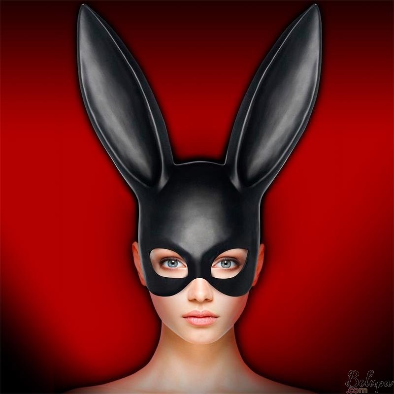Handmade Rabbit Ear Mask ALLICIA Black