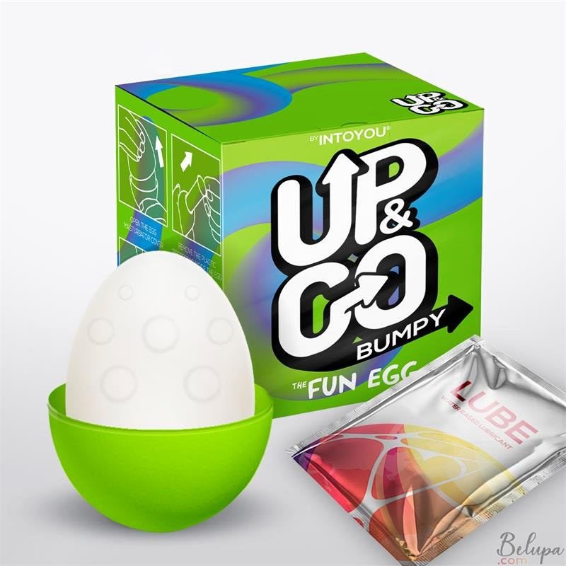 Elastic Silicone Masturbator Egg BUMPY Green 