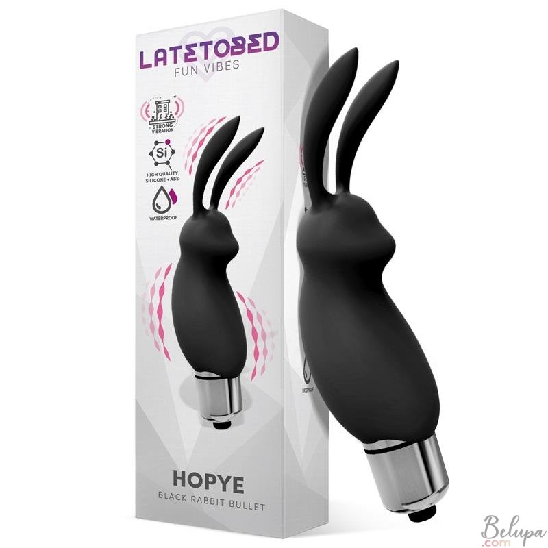 Mini Silicone Bullet Vibrator HOPYE 7 x 3 cm Black