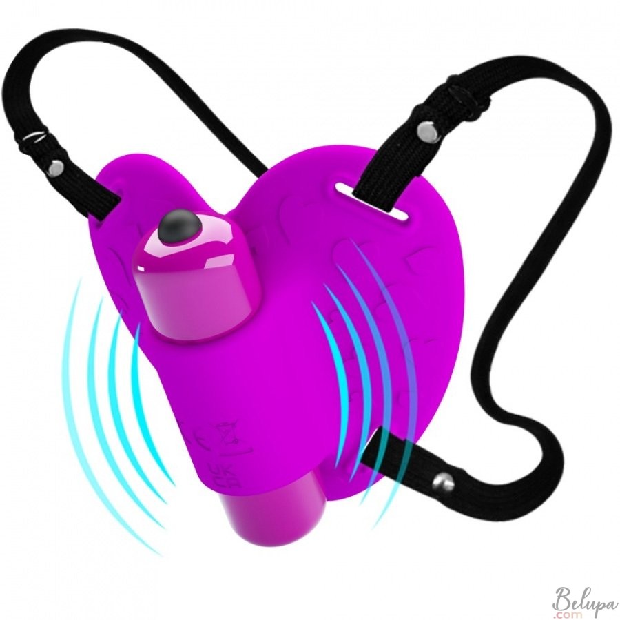 HEARTBEAT Harness Vibrating Panties Fuchsia