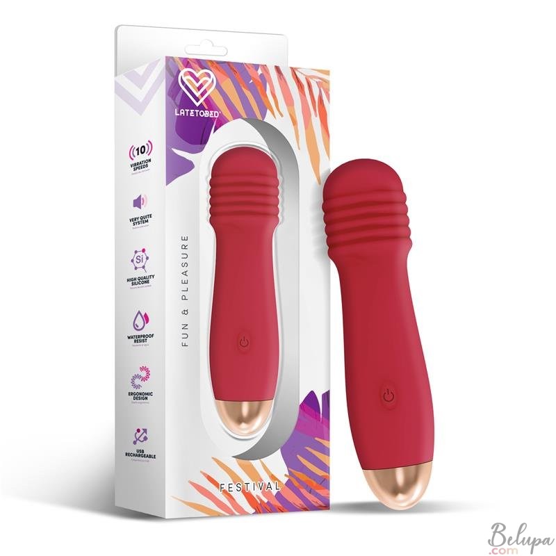 Silicone Clitoral Stimulator NESTA 12.5 x 3.5 cm Red Rechargeable