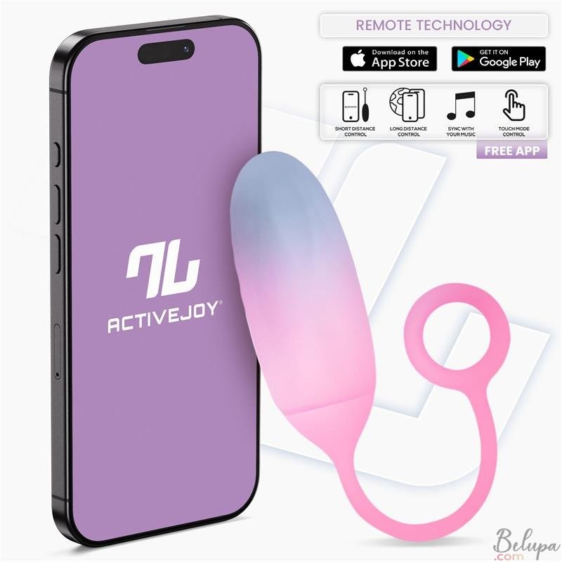 Silicone Vibrating Egg Controlled by APP for Smartphone INTOYOU 20 x 3.3 cm Blue and Pink Rechargeable