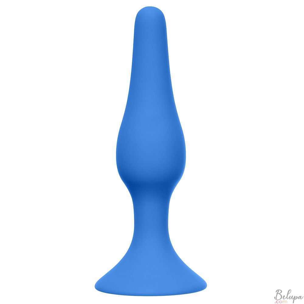 Anal Plug in Silicone SLIM 10.5 x 2.5 cm Blue