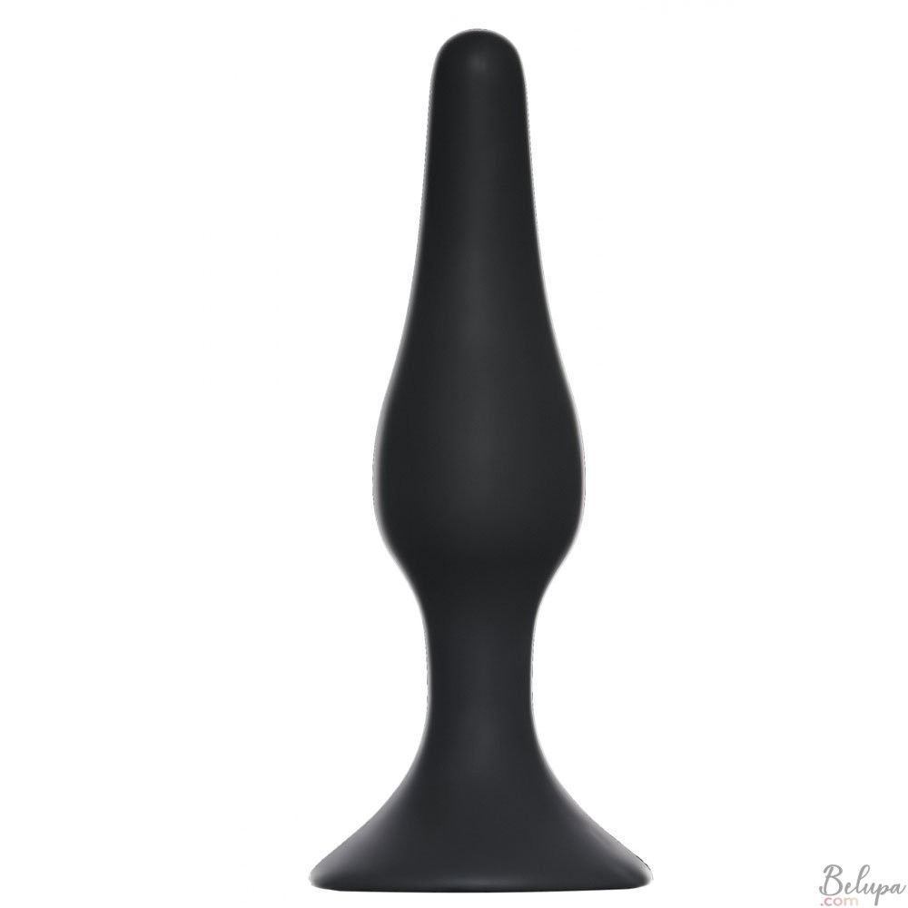 Anal Plug in Silicone SLIM 11.5 x 2.7 cm Black