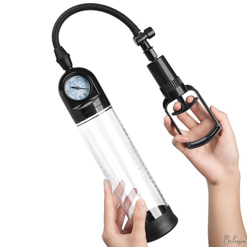 Penis Pump with Gauge and Silicone Sheath PSX03 31 x 7 cm Transparent