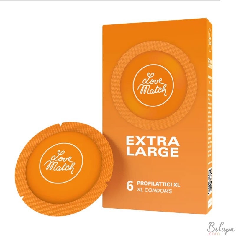 Extra Large Condoms 57 mm Love Match x 6
