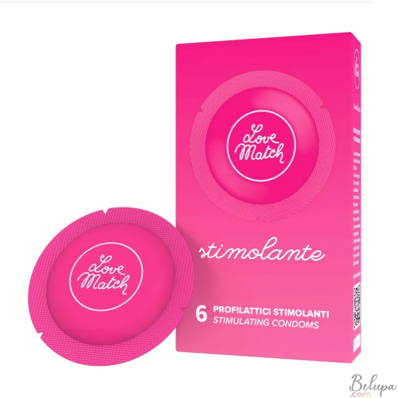 Stimulating Condoms Ribs&Dots Love Match x 6