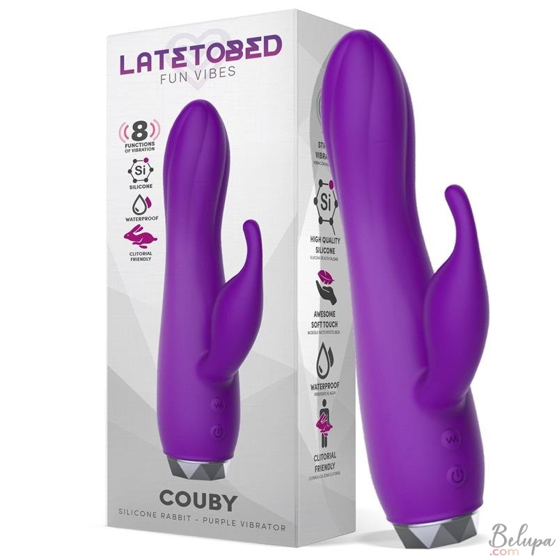 Silicone Rabbit Vibrator COUBY 16.5 x 4.2 cm Purple