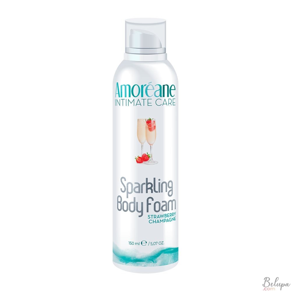 Massage Foam with Sparkling Effect STRAWBERRY CHAMPAGNE 150 ml