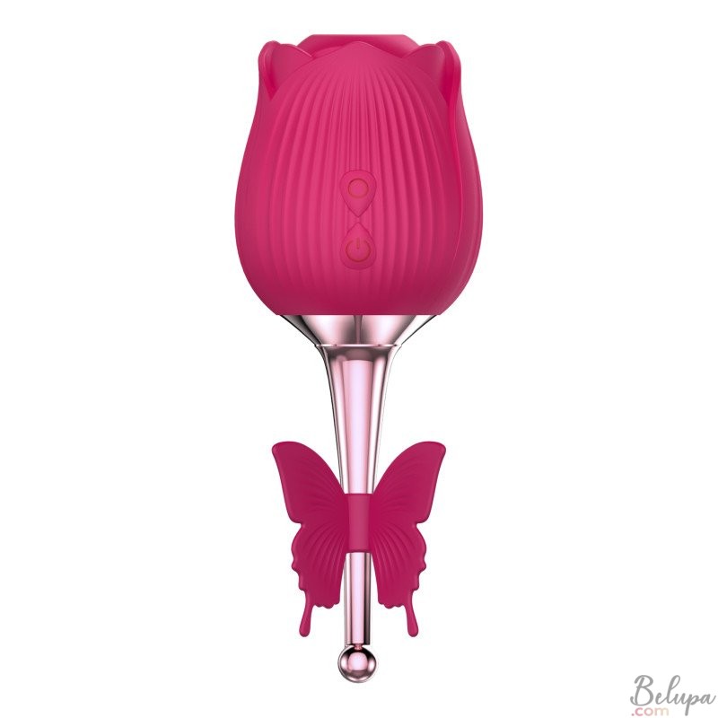 Clitoral Sucker and Stimulator in Silicone with Concentrated Vibrations Rechargeable Pink Martinella